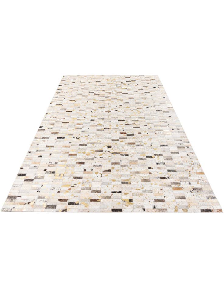 Detail image of  5' 2 x 7' 11 Cowhide Stocks Rug