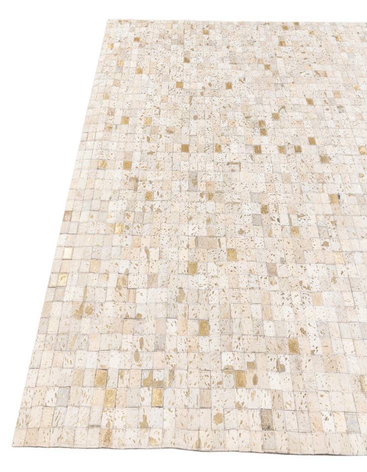 Detail image of  5' 4 x 7' 6 Cowhide Stocks Rug