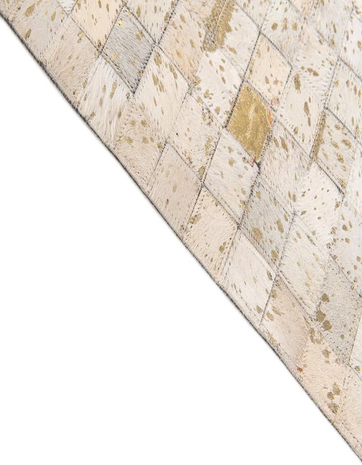 Detail image of  5' 4 x 7' 6 Cowhide Stocks Rug