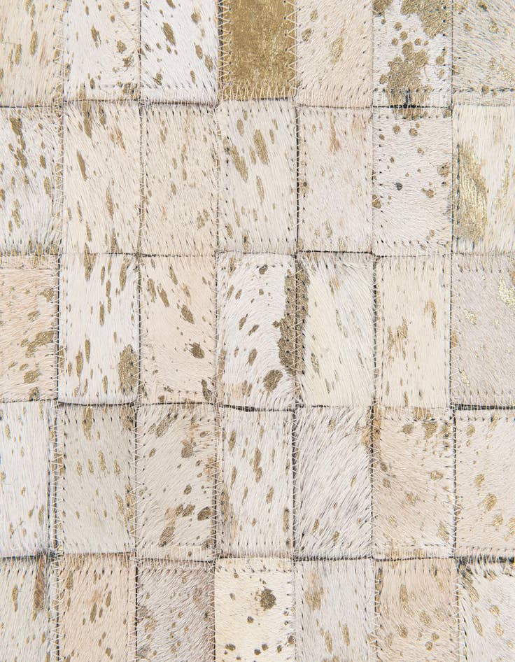 Detail image of  5' 4 x 7' 6 Cowhide Stocks Rug