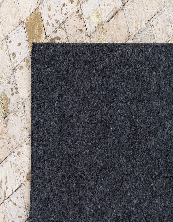 Detail image of  5' 4 x 7' 6 Cowhide Stocks Rug