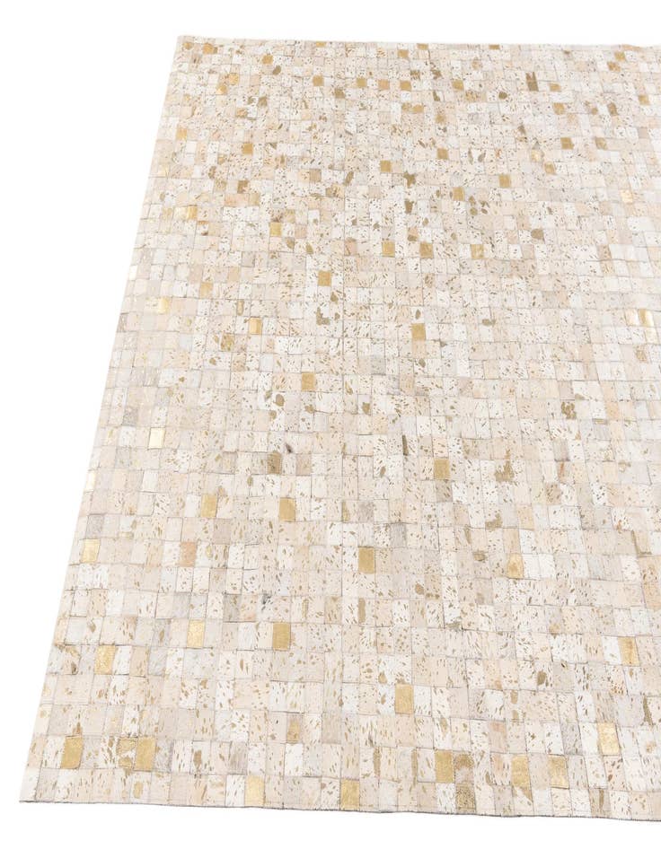 Detail image of  5' 3 x 7' 5 Cowhide Stocks Rug