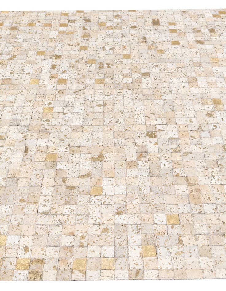 Detail image of  5' 3 x 7' 5 Cowhide Stocks Rug