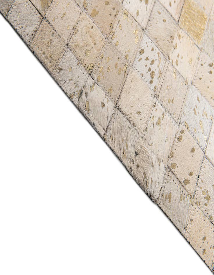 Detail image of  5' 3 x 7' 5 Cowhide Stocks Rug