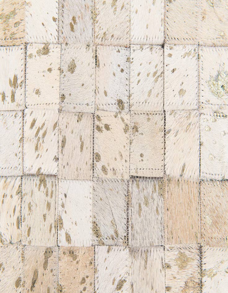 Detail image of  5' 3 x 7' 5 Cowhide Stocks Rug