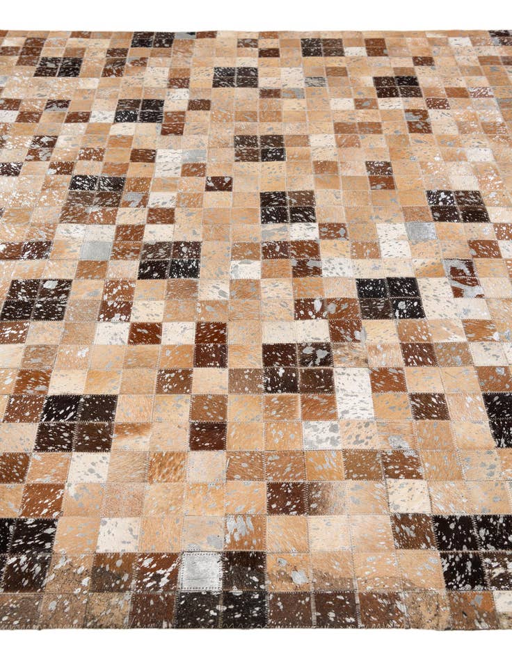 Detail image of  5' 3 x 7' 5 Cowhide Stocks Rug