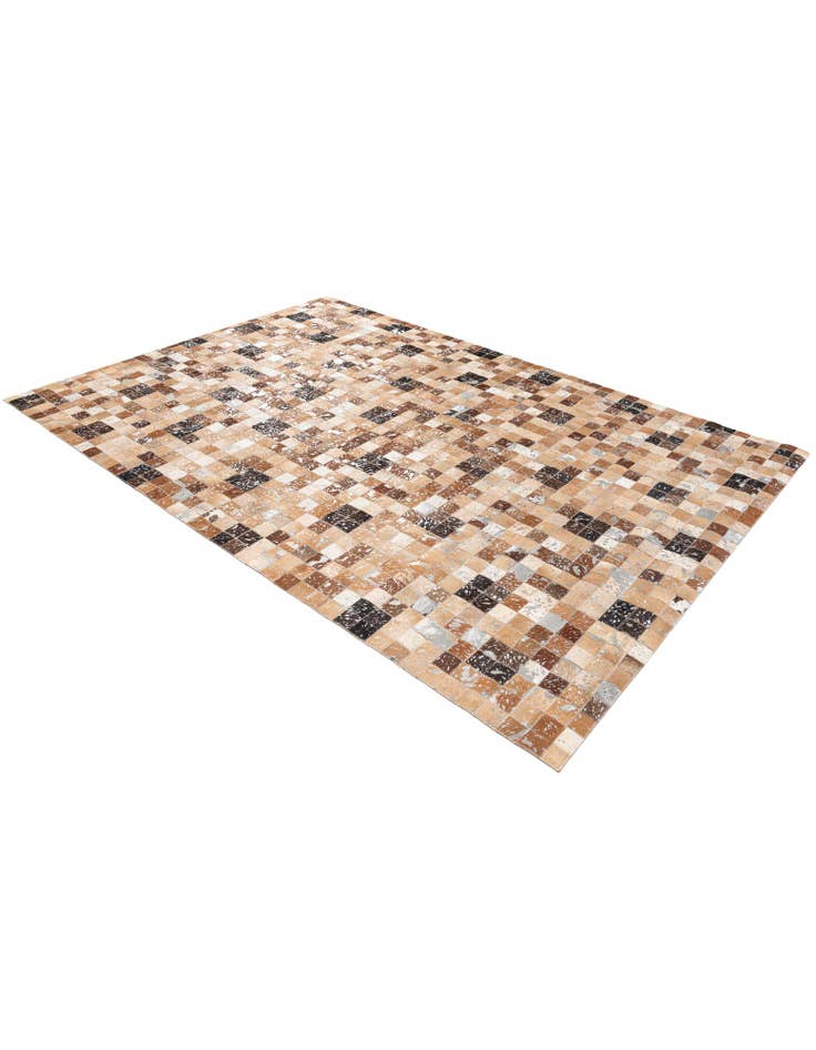 Detail image of  5' 3 x 7' 6 Cowhide Stocks Rug