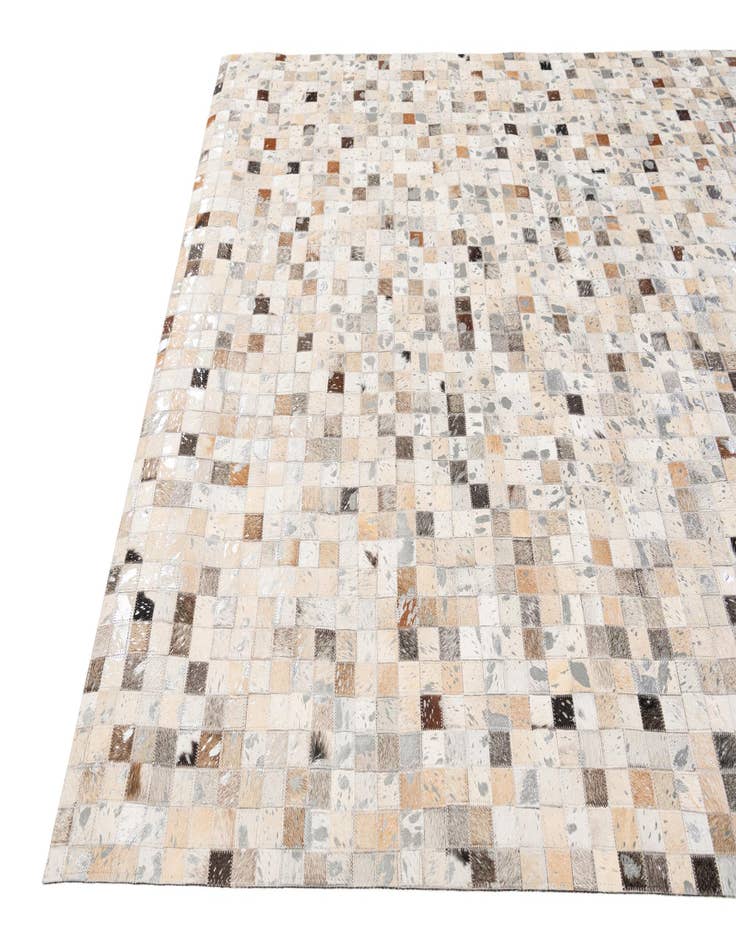 Detail image of  5' x 8' Cowhide Stocks Rug