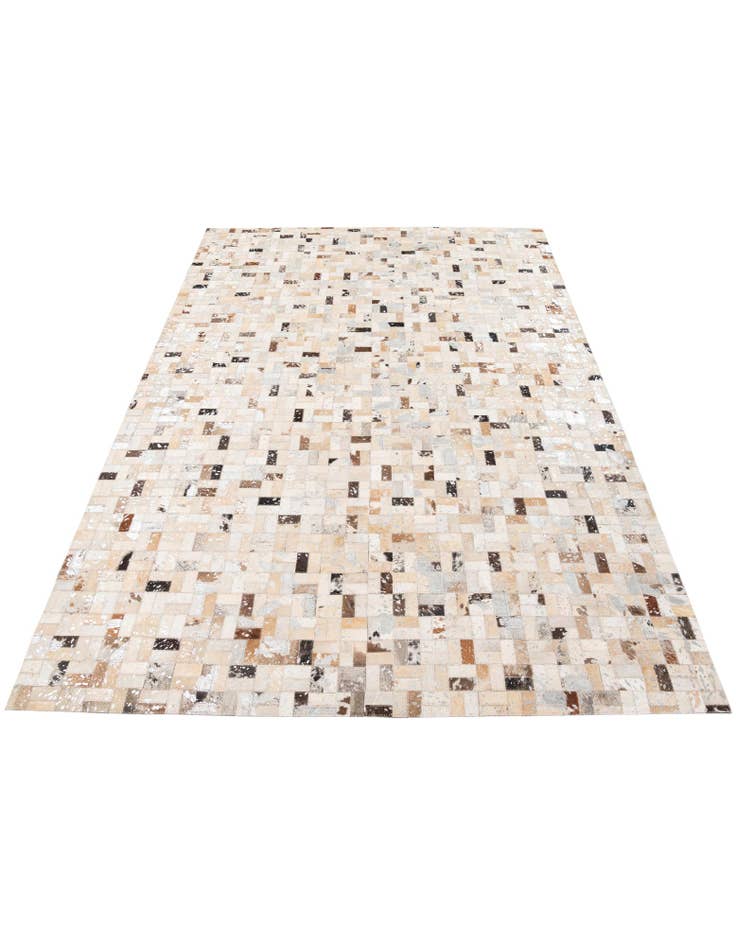 Detail image of  5' 3 x 7' 5 Cowhide Stocks Rug