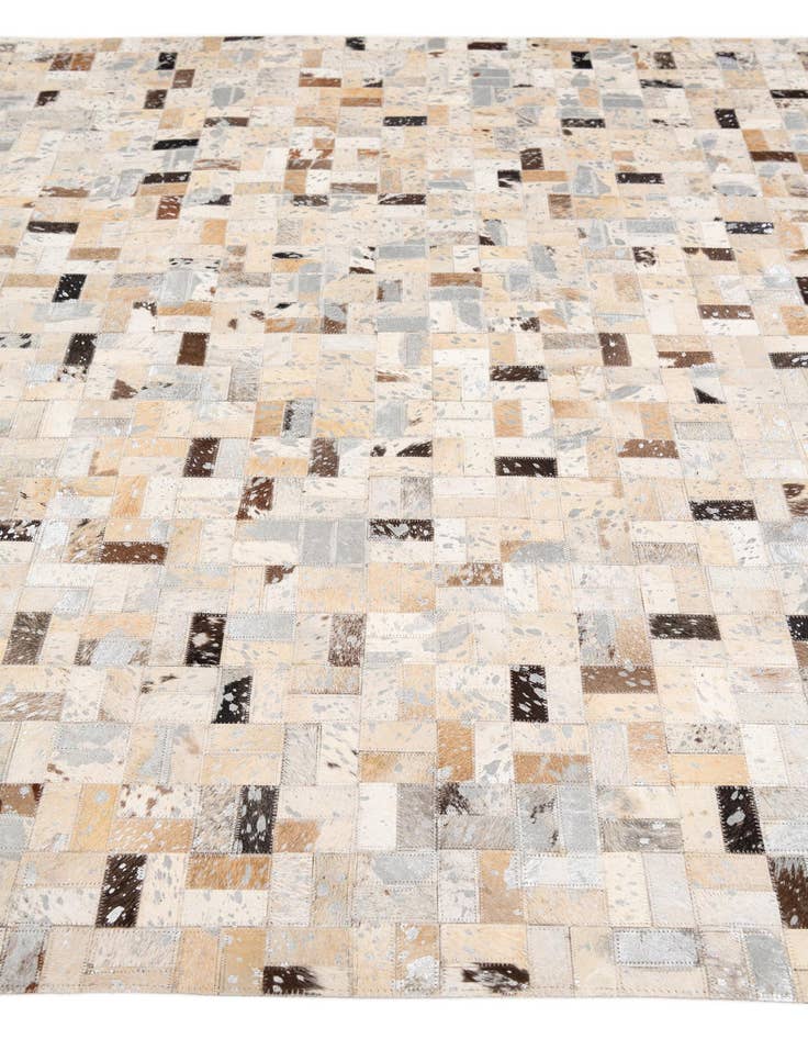 Detail image of  5' 3 x 7' 5 Cowhide Stocks Rug