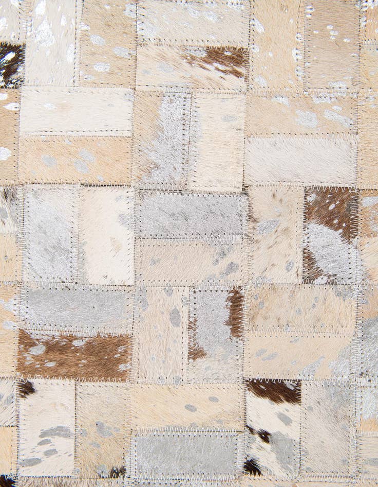 Detail image of  5' 3 x 7' 5 Cowhide Stocks Rug