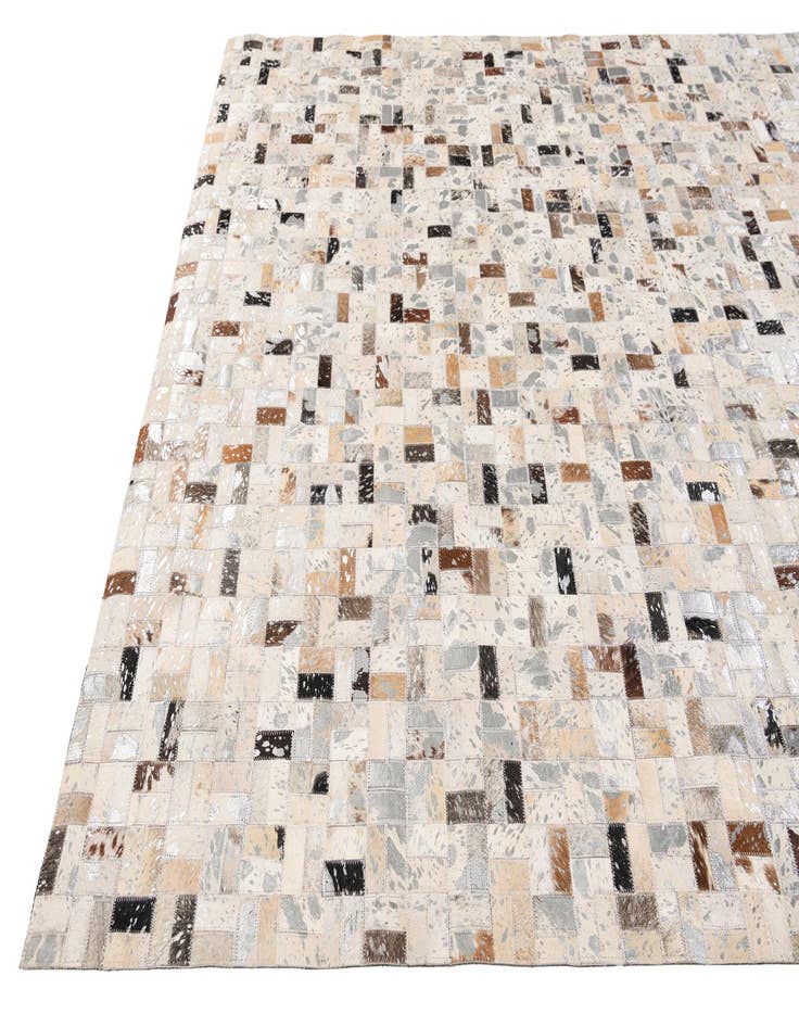 Detail image of  5' x 7' 6 Cowhide Stocks Rug