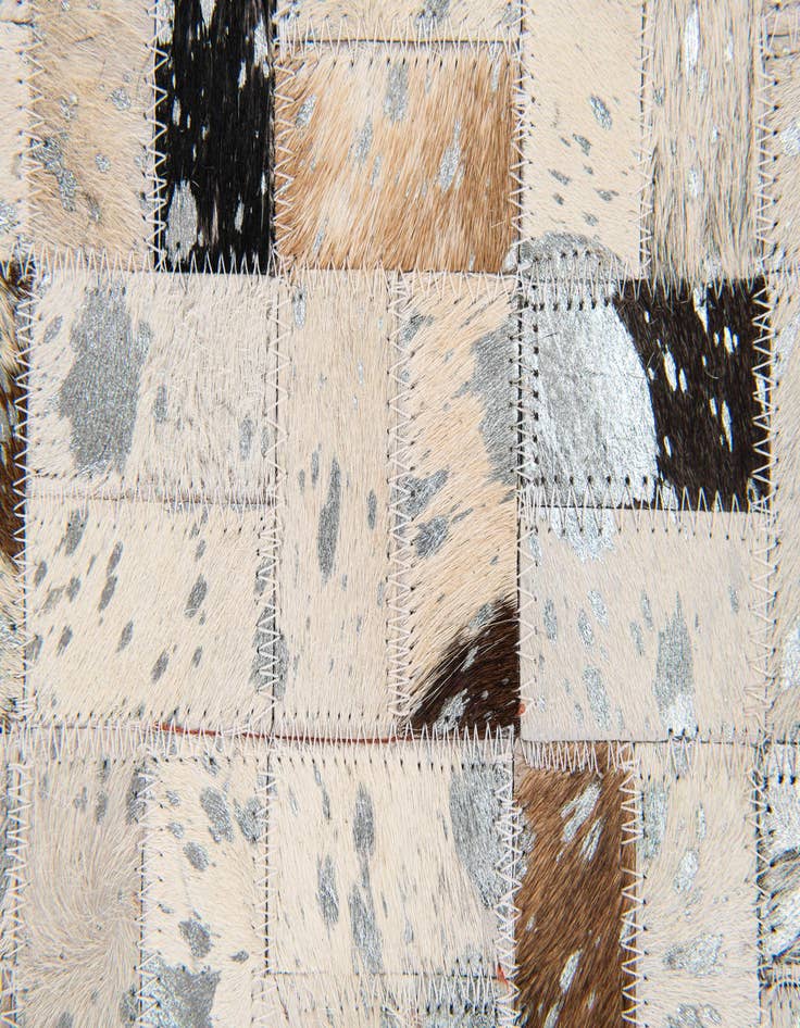 Detail image of  5' x 7' 6 Cowhide Stocks Rug