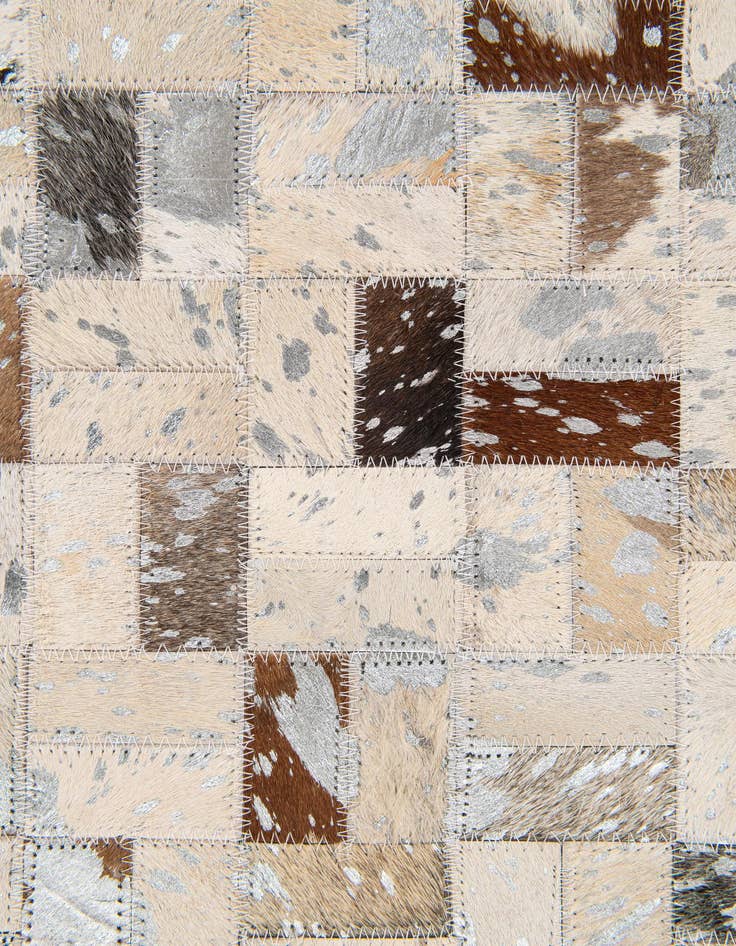 Detail image of  5' x 7' 6 Cowhide Stocks Rug