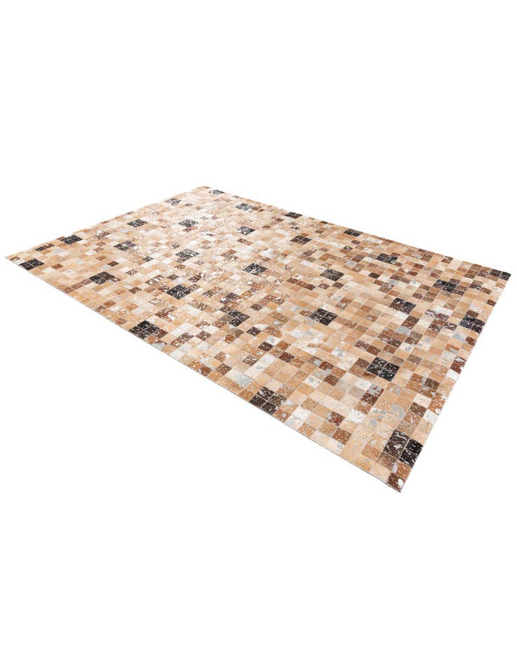 Detail image of  5' 3 x 7' 6 Cowhide Stocks Rug