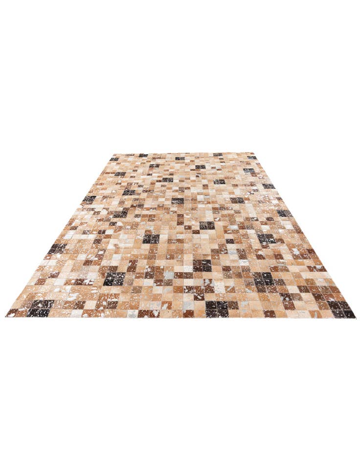 Detail image of  5' 3 x 7' 6 Cowhide Stocks Rug