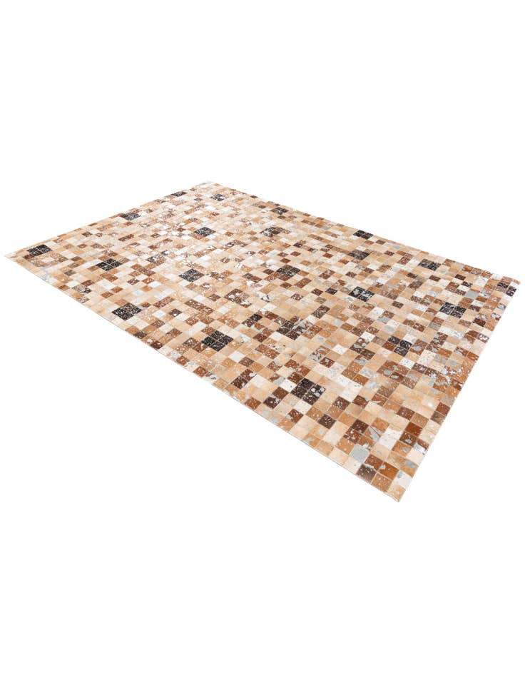 Detail image of  5' 2 x 7' 6 Cowhide Stocks Rug