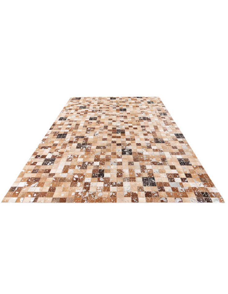 Detail image of  5' 2 x 7' 6 Cowhide Stocks Rug