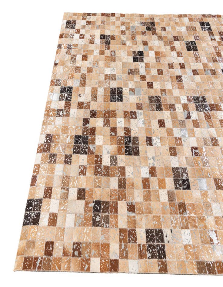 Detail image of  5' 3 x 7' 7 Cowhide Stocks Rug