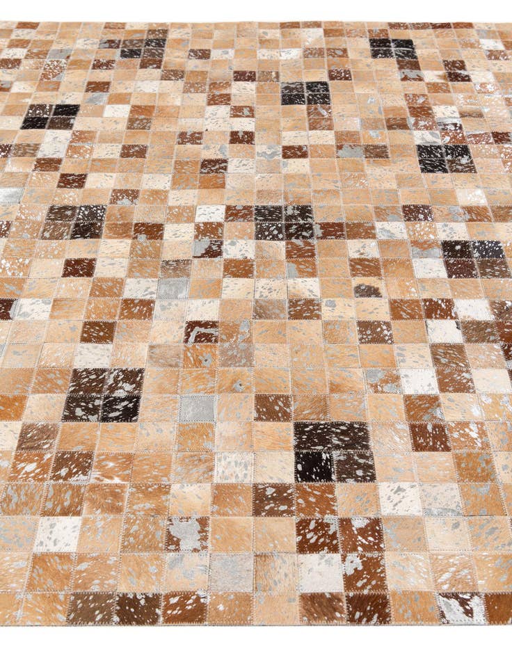 Detail image of  5' 3 x 7' 7 Cowhide Stocks Rug