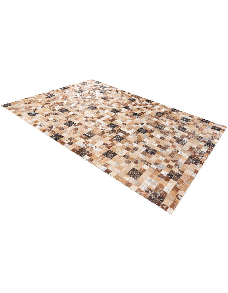 Detail image of  5' 3 x 7' 6 Cowhide Stocks Rug