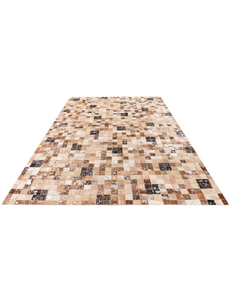 Detail image of  5' 2 x 7' 6 Cowhide Stocks Rug