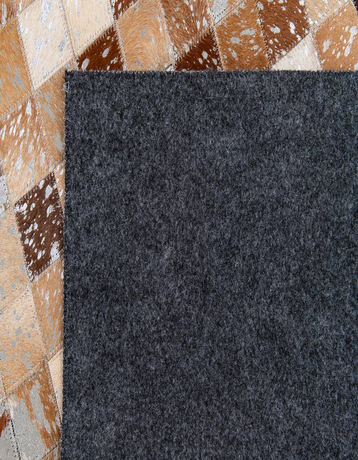 Detail image of  5' 2 x 7' 6 Cowhide Stocks Rug