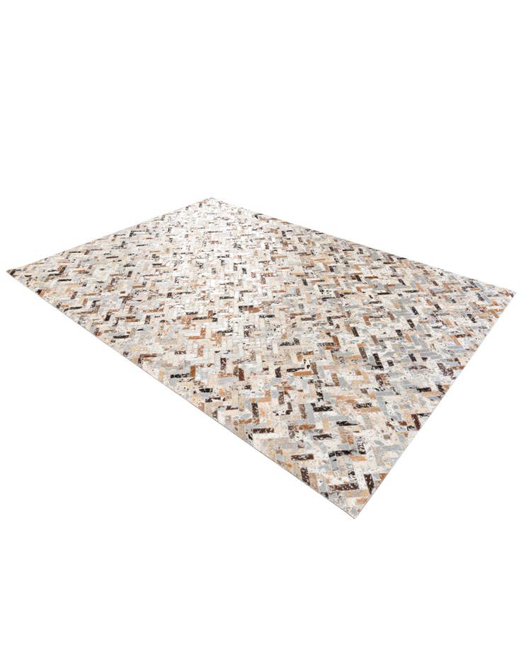 Detail image of  5' 4 x 7' 7 Cowhide Stocks Rug