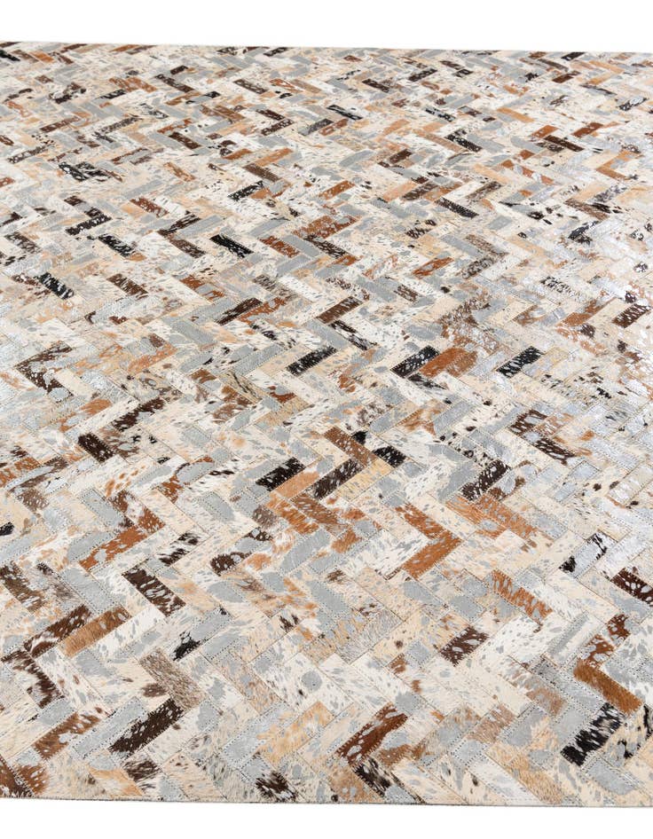 Detail image of  5' 4 x 7' 7 Cowhide Stocks Rug
