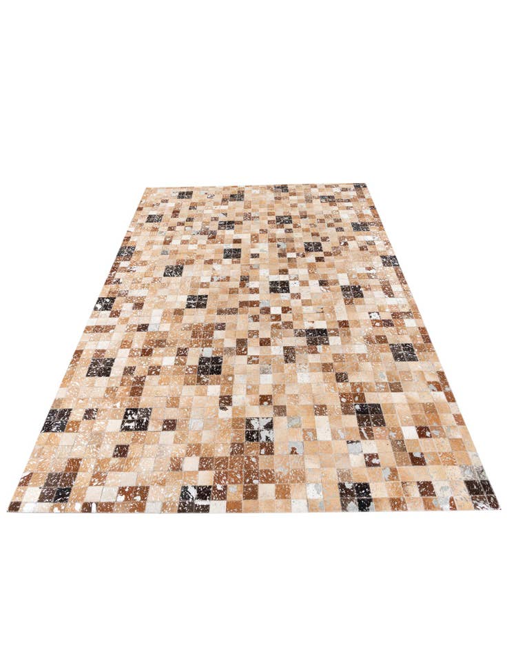 Detail image of  5' 2 x 7' 6 Cowhide Stocks Rug
