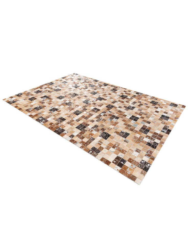 Detail image of  5' 3 x 7' 7 Cowhide Stocks Rug