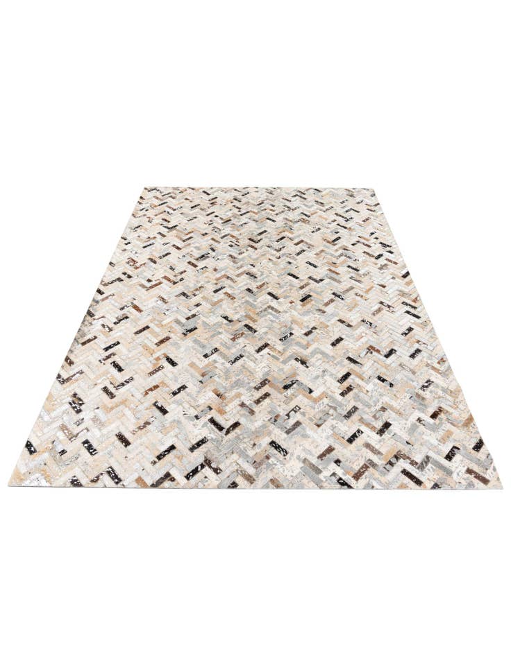 Detail image of  5' 4 x 7' 4 Cowhide Stocks Rug