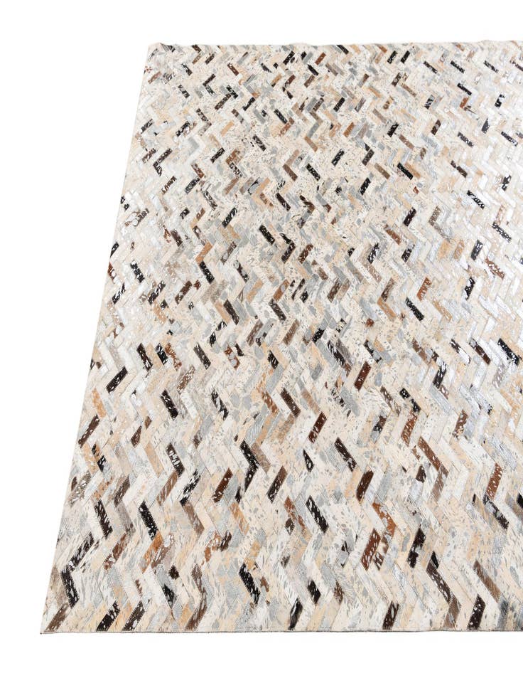 Detail image of  5' 4 x 7' 4 Cowhide Stocks Rug