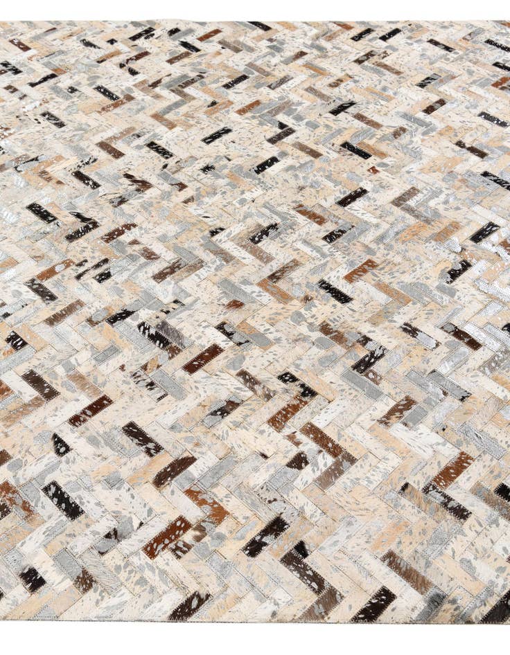 Detail image of  5' 4 x 7' 4 Cowhide Stocks Rug