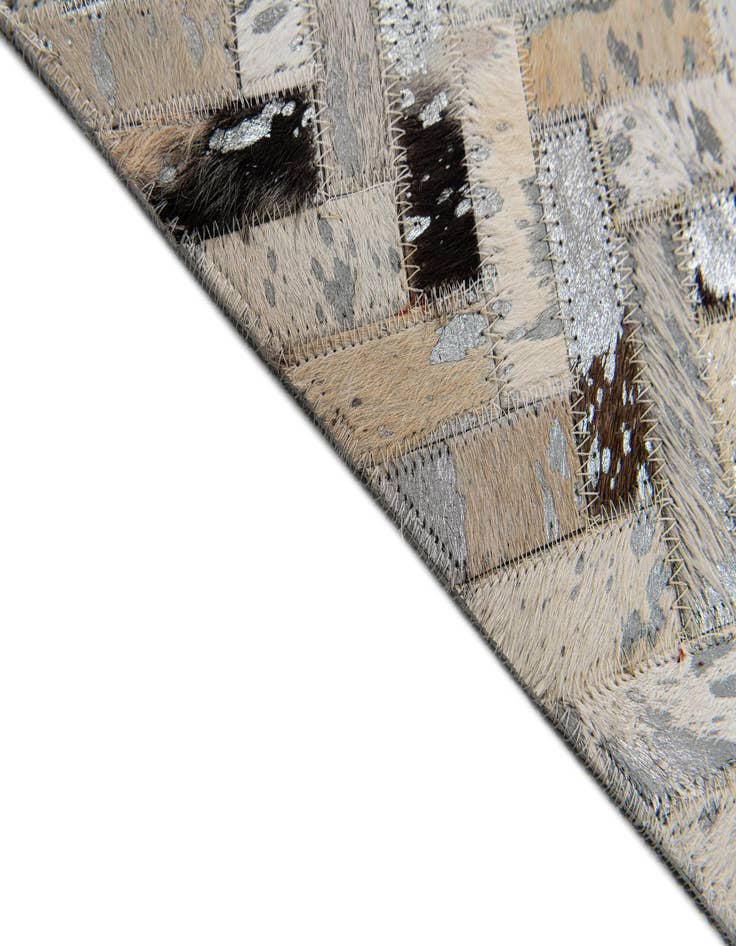 Detail image of  5' 4 x 7' 4 Cowhide Stocks Rug