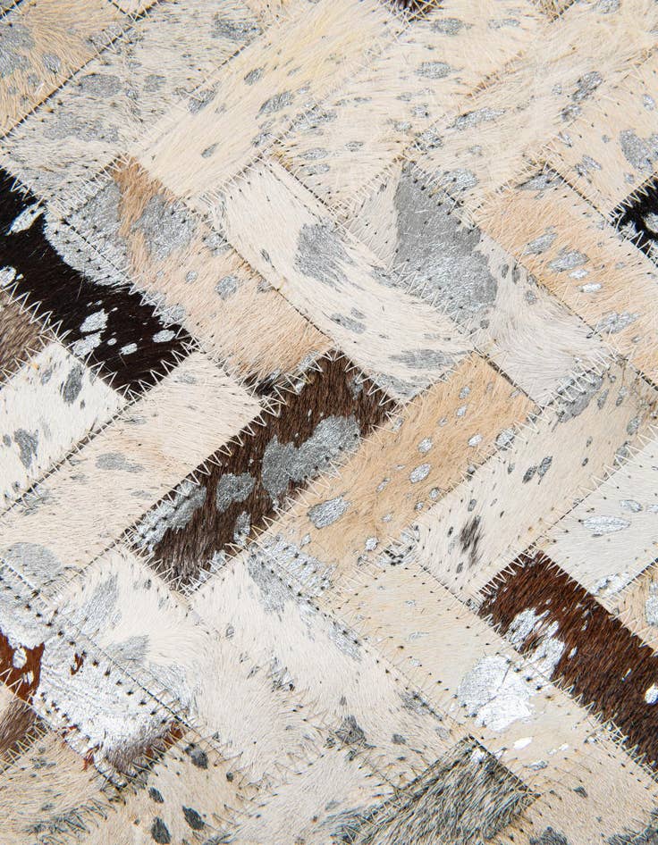 Detail image of  5' 4 x 7' 4 Cowhide Stocks Rug