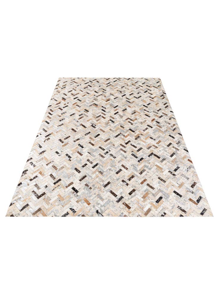 Detail image of  5' 5 x 7' 6 Cowhide Stocks Rug