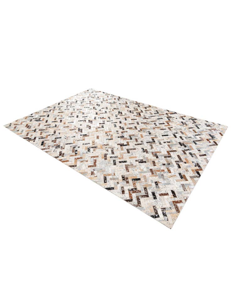 Detail image of  5' 3 x 7' 5 Cowhide Stocks Rug