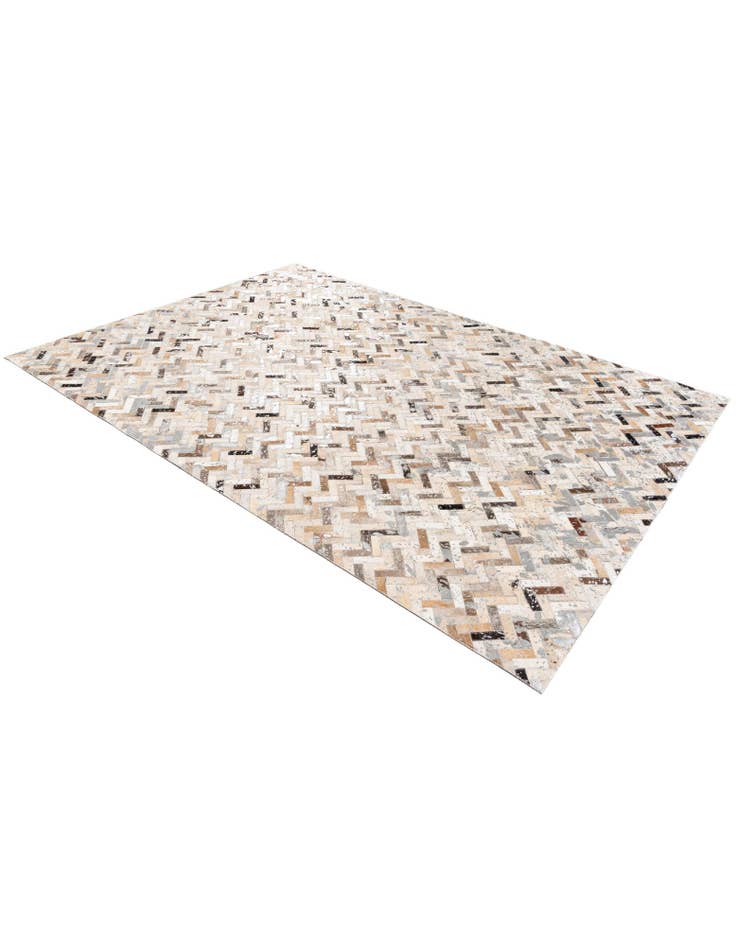 Detail image of  5' 2 x 7' 5 Cowhide Stocks Rug