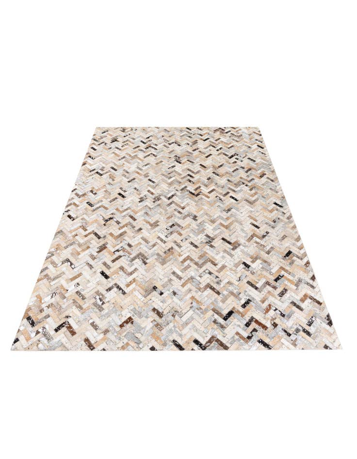 Detail image of  5' 2 x 7' 5 Cowhide Stocks Rug