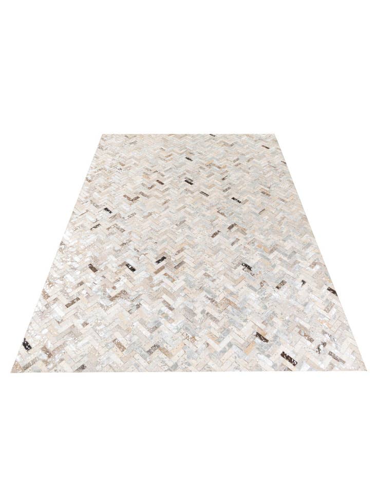 Detail image of  5' 4 x 7' 7 Cowhide Stocks Rug