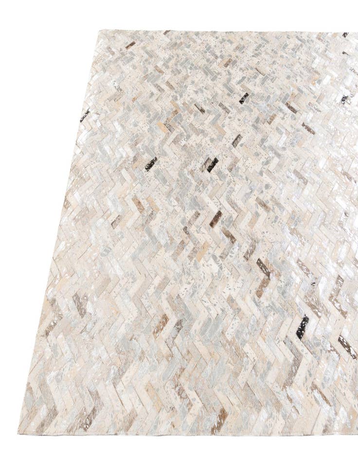 Detail image of  5' 4 x 7' 7 Cowhide Stocks Rug