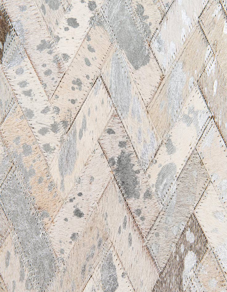 Detail image of  5' 4 x 7' 7 Cowhide Stocks Rug