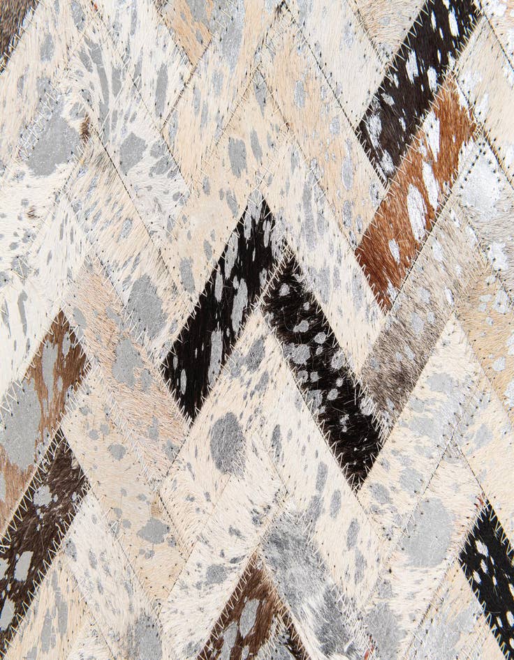 Detail image of  5' 4 x 7' 6 Cowhide Stocks Rug