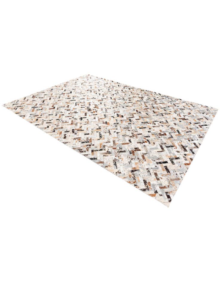 Detail image of  5' 3 x 7' 5 Cowhide Stocks Rug