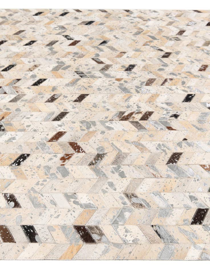 Detail image of  5' 4 x 7' 7 Cowhide Stocks Rug