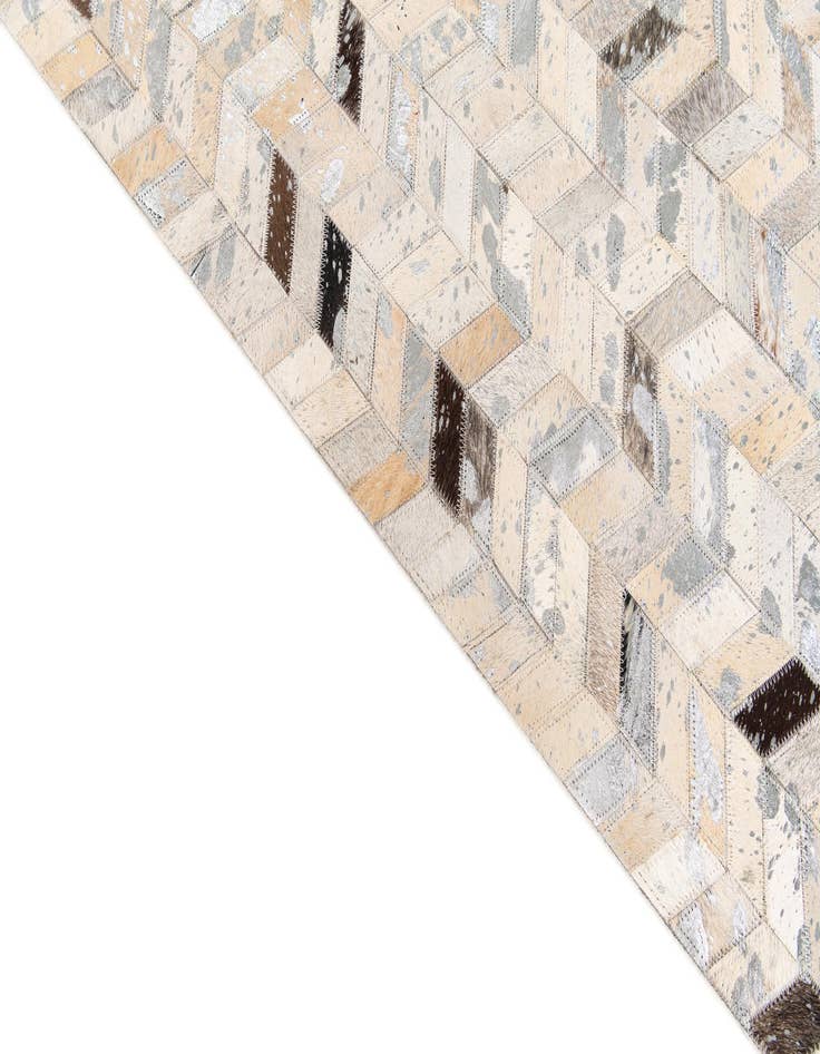 Detail image of  5' 4 x 7' 7 Cowhide Stocks Rug