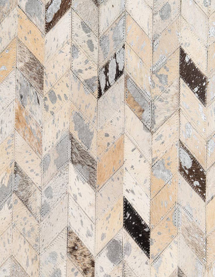 Detail image of  5' 4 x 7' 7 Cowhide Stocks Rug