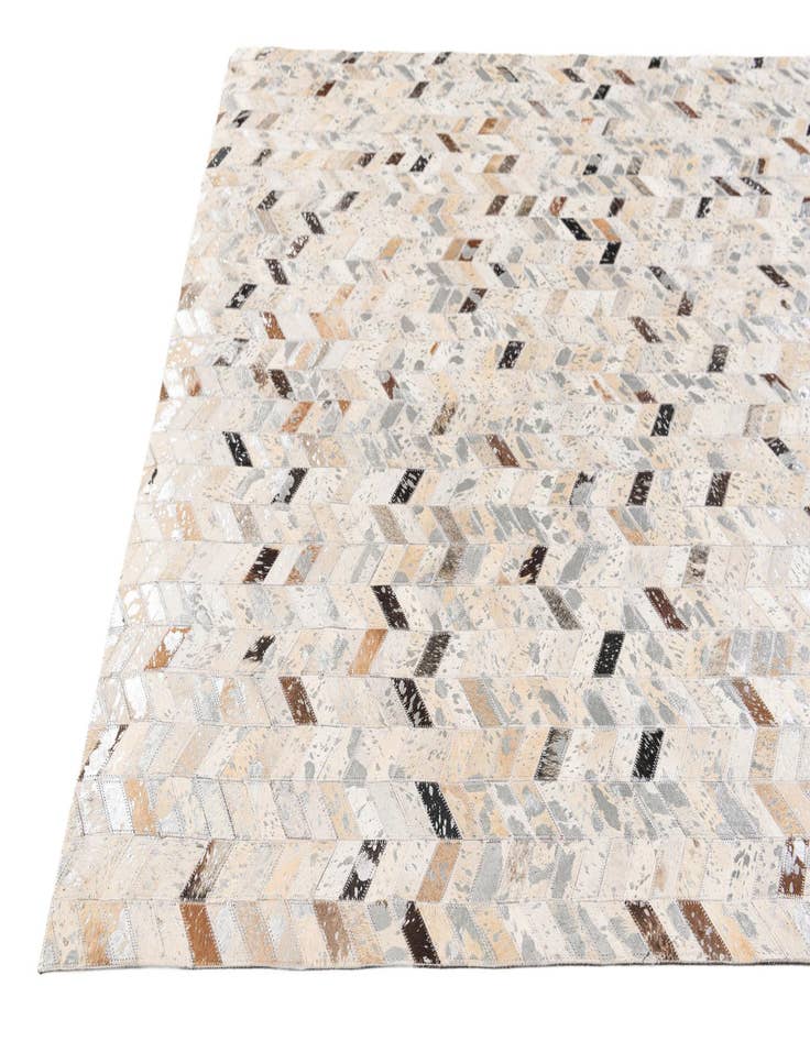 Detail image of  5' 4 x 7' 8 Cowhide Stocks Rug