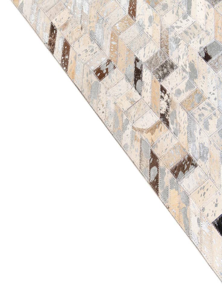 Detail image of  5' 4 x 7' 8 Cowhide Stocks Rug